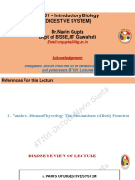 BT101 - Introductory Biology (Digestive System) DR - Navin Gupta Dept of BSBE, IIT Guwahati