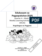 Edukasyon Sa Pagpapakatao (ESP) : Quarter 4 - Week 3 Weekly Learning Activity Sheets (WLAS)