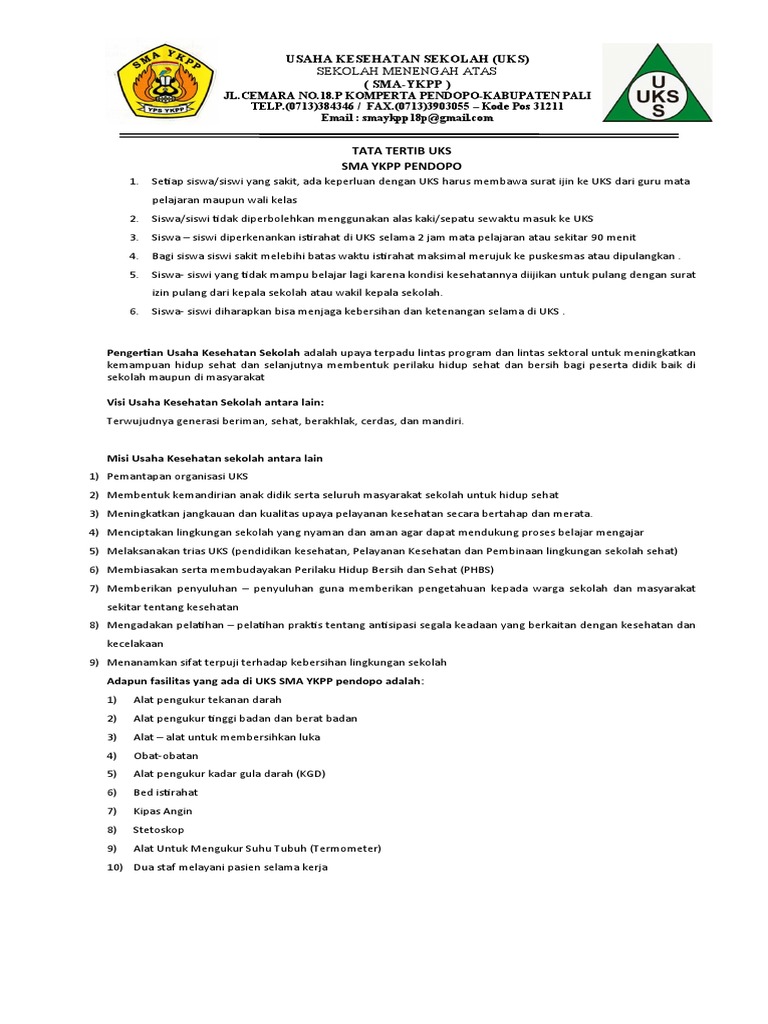 Tata Tertib Uks | PDF