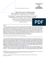 Trail Making Test Errors in Normal Aging, Mild Cognitive Impairment, and Dementia