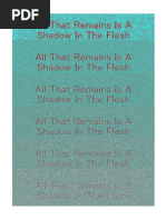 All That Remains is a Shadow in the Flesh