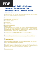 Pengertian dan Manfaat SPO Rumah Sakit | PDF