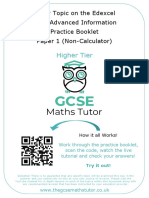 Edexcel Practice Paper 1 Higher Non-Calculator 2022 Predicted Paper