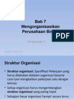 Pertemuan 7 Mengorganisasikan Perusahaan Bisnis