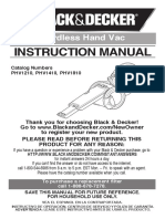 Instruction Manual: Cordless Hand Vac