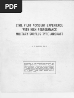 Civil Pilot Accident Experience With High Performance Military Surplus Type Aircraft