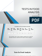 Tests in Food Analysis: BY Kelvin Muthomi SHNI/01003/2017