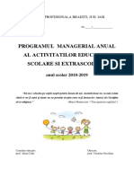 PLAN MANAGERIAL Consilier Educativ