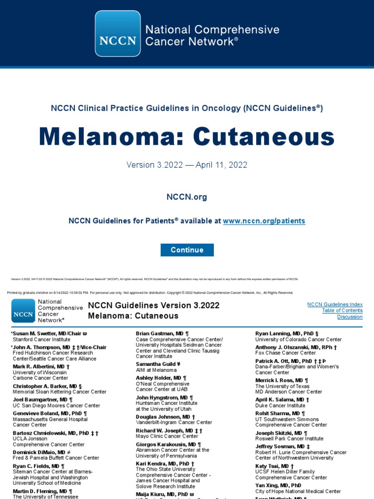 Cutaneous Melanoma | PDF | Melanoma | Metastasis