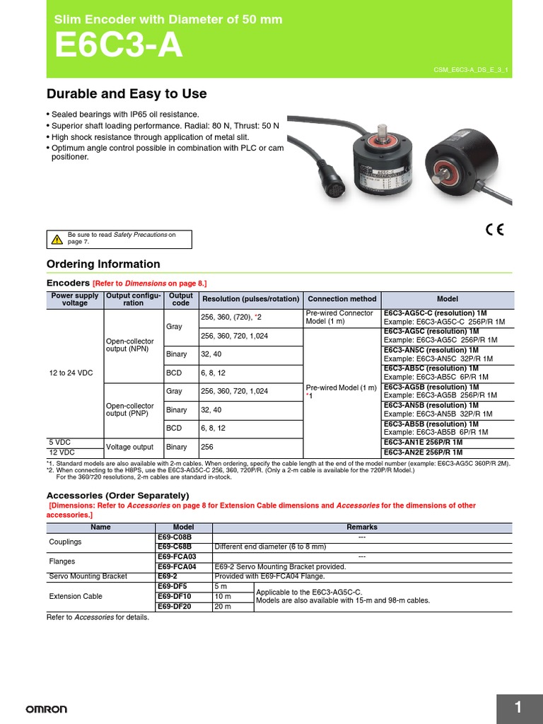 E6c3A Rotary Encoder Datasheet PDF Color Electrical Components