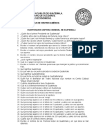 Cuestionario Historia General de Guatemala