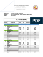 Bill of Materials: Technological University of The Philippines