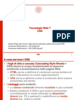 Tecnologie Web T CSS