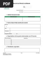 Formato de Propuesta de Mejora | PDF