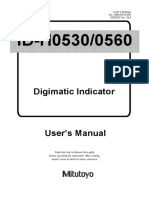 Digimatic Indicator: User's Manual No. 99MAH016B5 SERIES No. 543