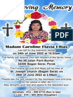 Madam Caroline Flavia Ellias - in loving memory