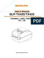 SLP-TX420/TX423: User's Manual