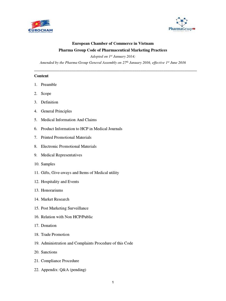 Pharma Group Marketing Code Vietnam | PDF | Self-Improvement