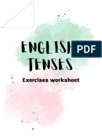 English Tenses: Exercises Worksheet