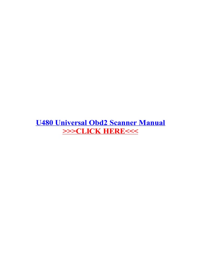 Fdocuments in U480 Universal Obd2 Scanner Manual U480 15 LCD