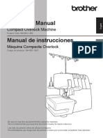 Operation Manual Manual de Instrucciones: Compact Overlock Machine
