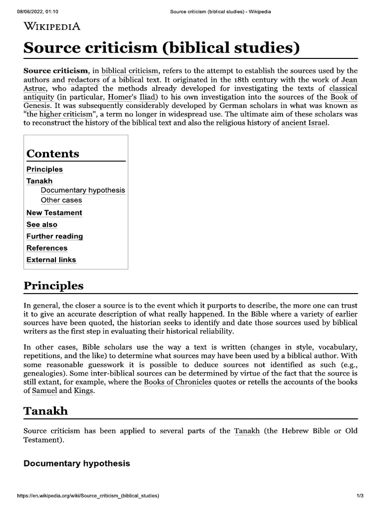 Wikipedia Source Crticism | PDF