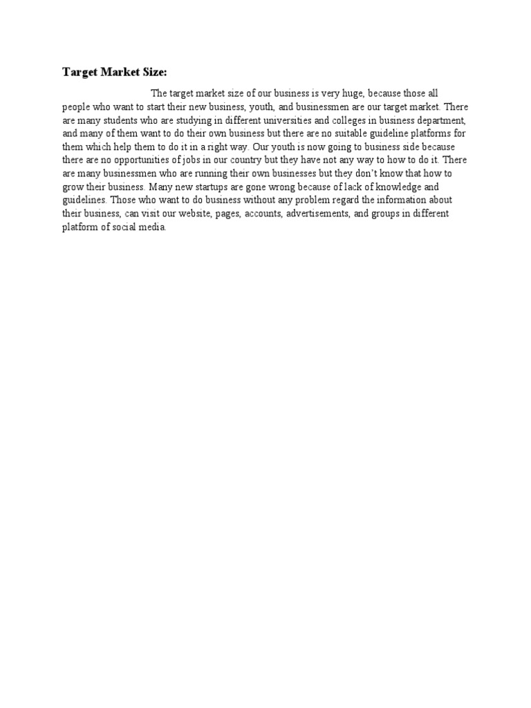 Target Market Size | PDF