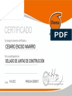 Certificate For CESARIO ENCISO NAVARRO For - CERTICADO CHEMA