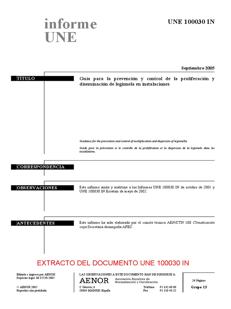 Une 100030 2005 in | PDF | Ciencias de la Salud