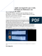 STF decreta sigilo em inquérito sobre interferência de Bolsonaro em investigação do MEC