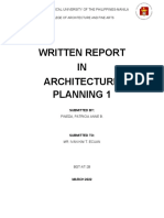 Written Report IN Architecture Planning 1: Technological University of The Philippines-Manila