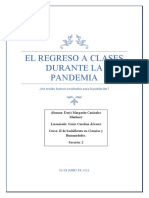 El Regreso A Clases Durante La Pandemia