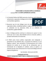 Comunicado Dialogo CSJ y Asamblea Legislativa