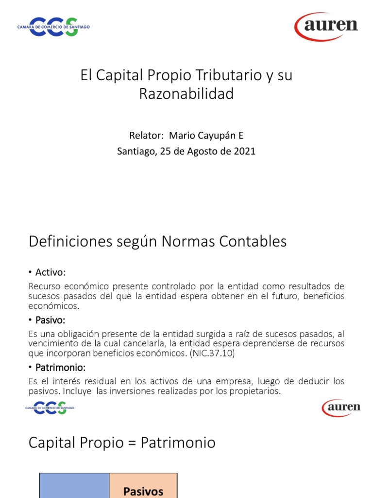 Razonabilidad del Capital Propio Tributario | PDF | Contabilidad | Business