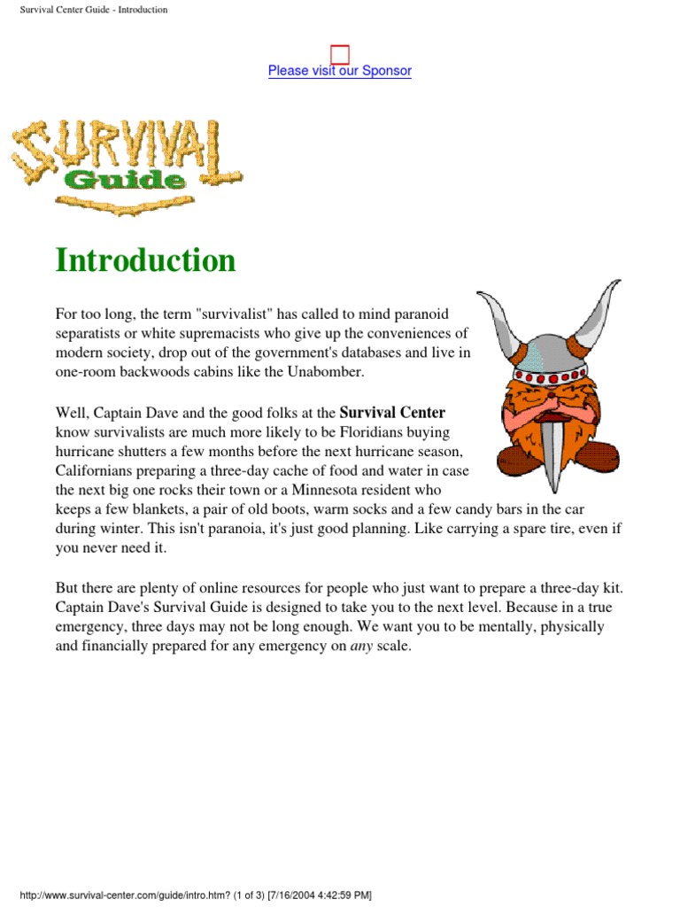 Captain Dave Survival Guide 2004 | PDF