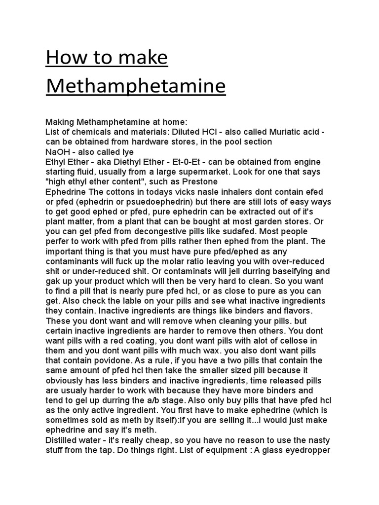 Red Phosphorus Method for Meth Production | PDF | Phosphorus | Iodine