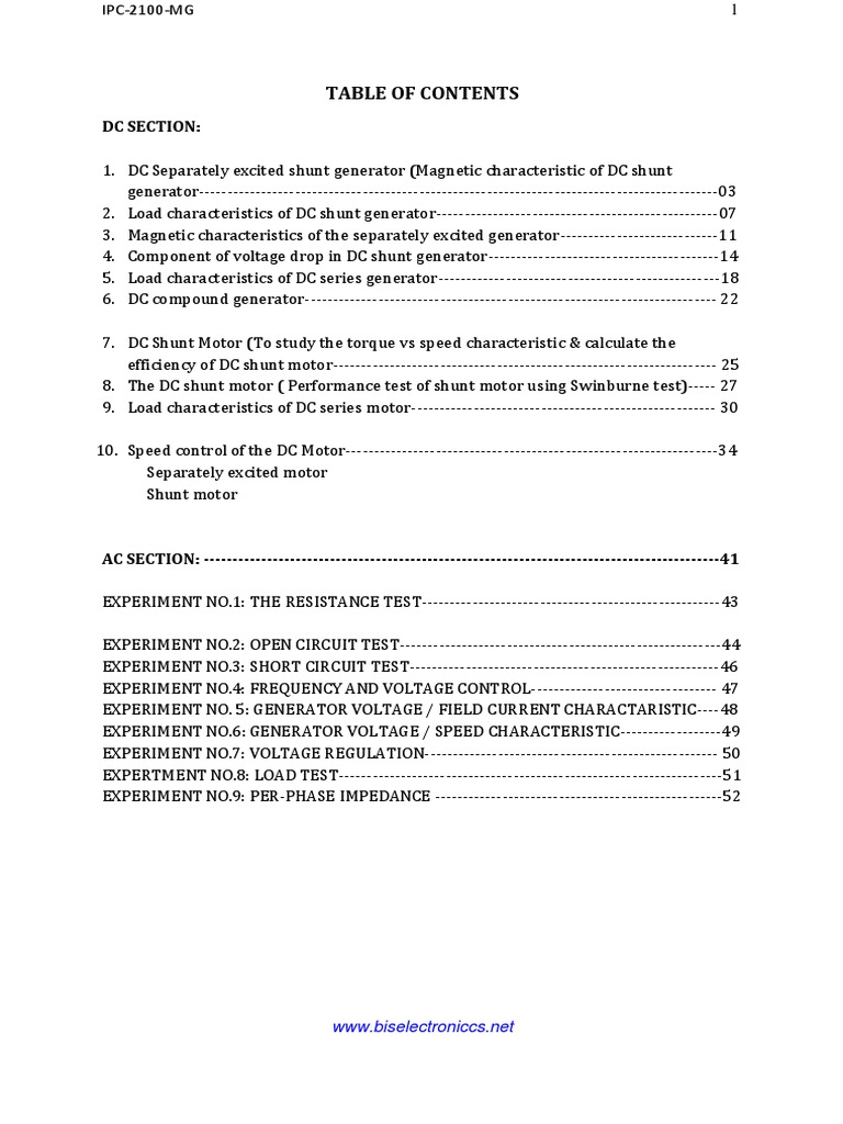 Ac DC Motor Generator Set Model Ipc2100Mg PDF Electric Motor