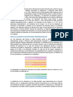 La Primera Forma de Clasificación de Los Elemetos Fue Hacerlo Tomando Como Criterio Los Pesos Atómicos