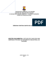 Gestão de Documentos em Empresa: Estudo de Caso PB