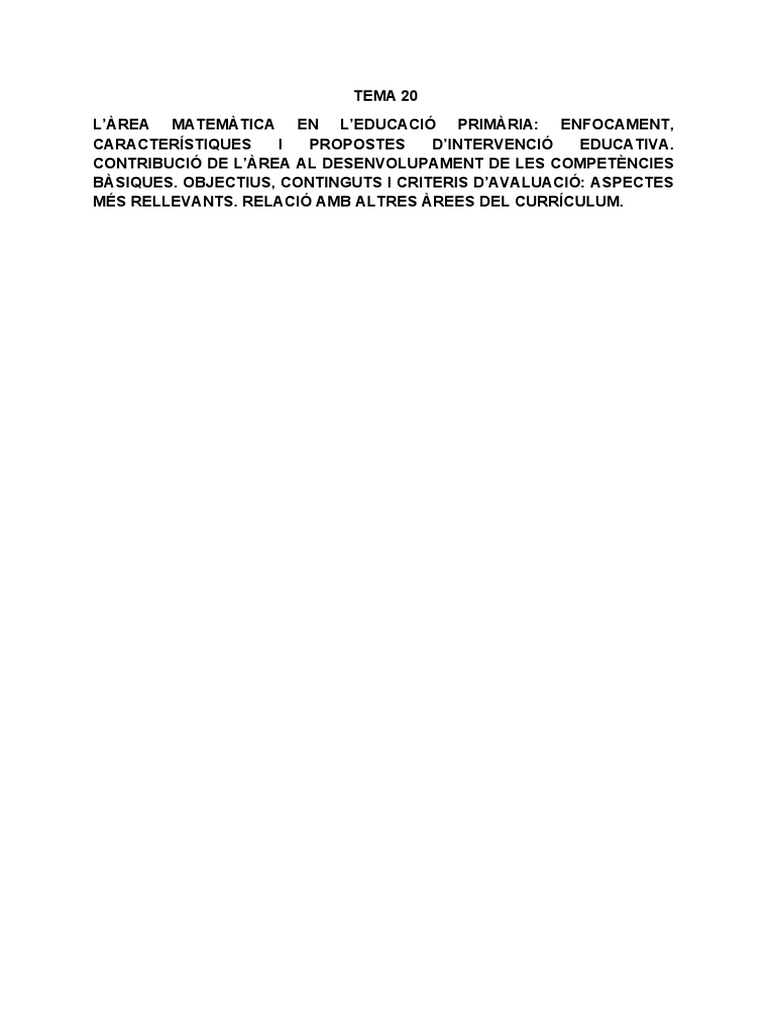 TEMA 20 Modificado Con La Loe | PDF