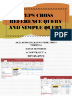 Steps Cross Reference Query and Simple Query