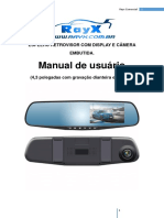 Manual de retrovisor com câmera e display