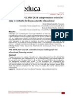 A Meta 20 Do PNE 2014-2024: Compromissos e Desafios para o Contexto Do Financiamento Educacional