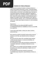 Simulado de Ciências Humanas