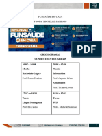 Cronogramas e conteúdos de cursos da Funsaude em Casa