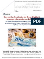 SEGUNDA - Proposta de Criação Do Real Digital É Tema de Discussão Na Febraban