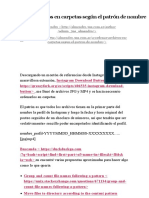 A Ordenar Archivos en Carpetas Según El Patrón de Nombre - Almendro