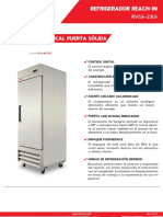 Refrigerador vertical de puerta sólida con control digital