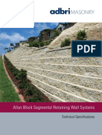 Allan Block Segmental Retaining Wall Systems: Technical Specifications