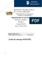 Problemas Unidad 1 Optimizacion de Procesos